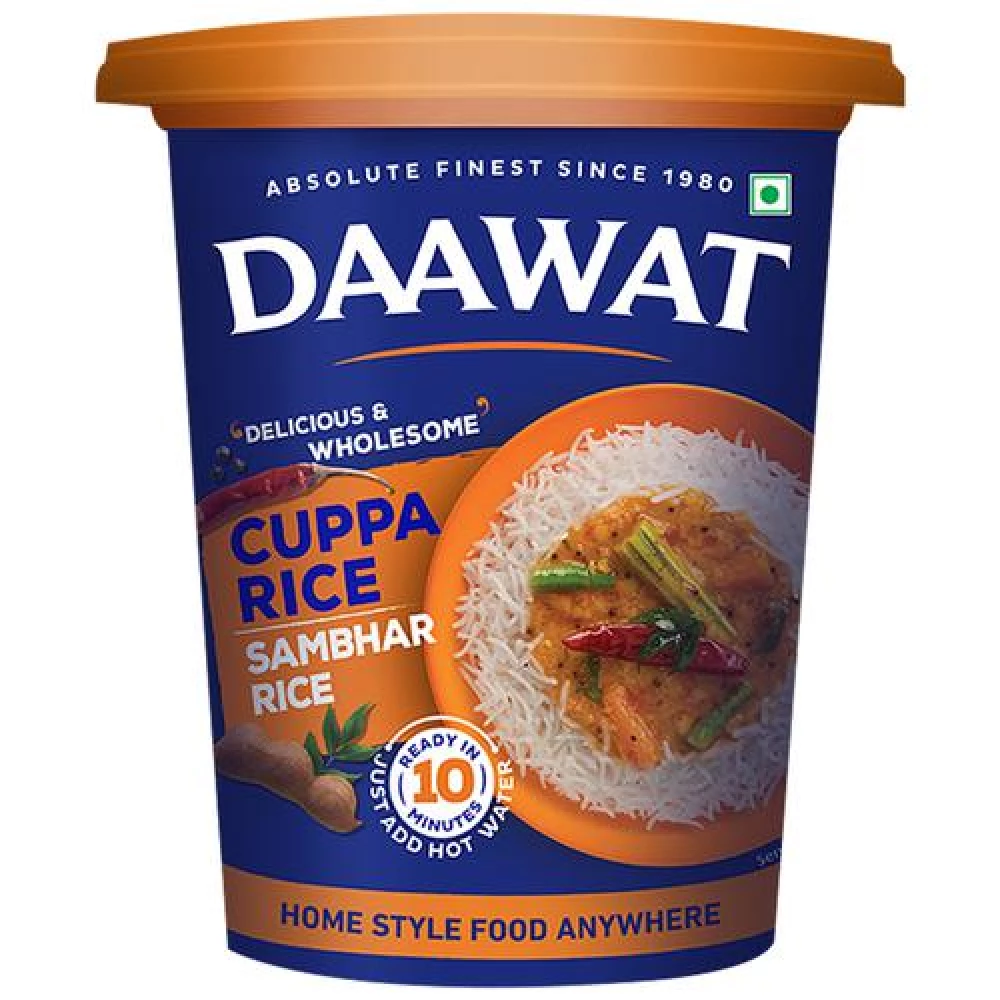 Daawat Cuppa Rice Sambhar Rice - Ready In 10 Minutes, 86 g-2.webp
